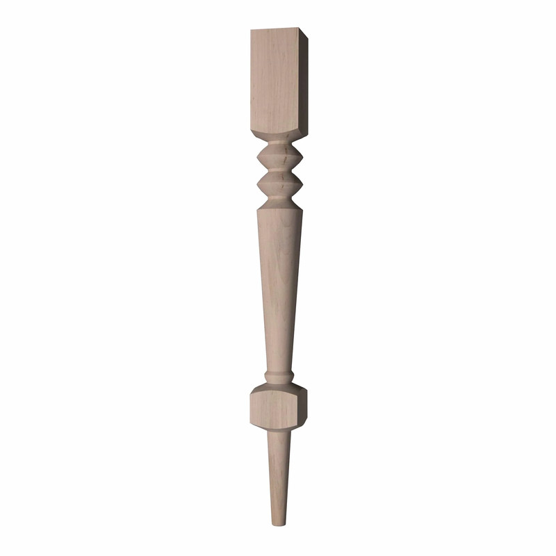Abaco Island Leg - 35-1/2" x 3-1/2" x 3-1/2" - Species:Maple Soft